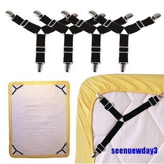 2pcstriangle soporte de liguero cama colchón sábana correas clips pinzas sujetadores