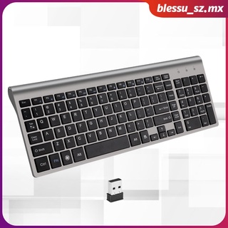 [12] teclado inalámbrico de escritorio delgado 2.4g silencioso para pc portátil teclado numérico