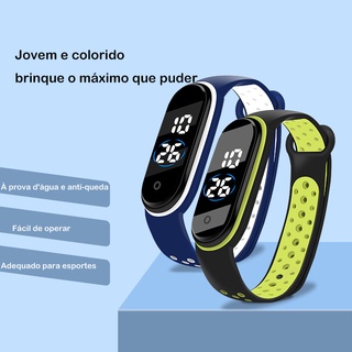 digital led reloj deportivo de dos colores correa led electrónico reloj masculino y femenino natación impermeable estudiante juventud reloj deportivo
