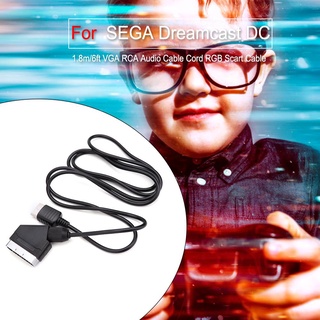 ✿BEST✿ 1.8m/6ft VGA RCA Audio Cable Cord RGB Scart Cable for SEGA Dreamcast DC