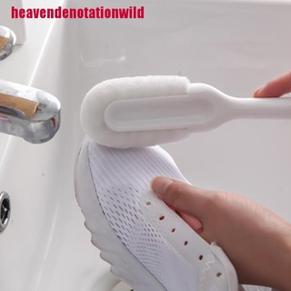 [hedewildMX] cepillo de limpieza profesional multifuncional para zapatos, mango largo, limpiador de zapatos