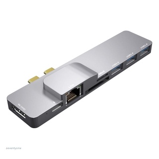~ Usb C HUB Dual Type-C a USB 4K HDMI compatible con adaptador rápido Thunderbolt 3