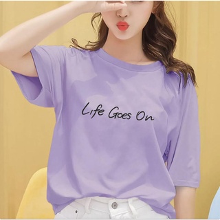 Camiseta de mujer/camiseta BTS/la vida continúa/merh BTS/BTS vida va en la parte superior/Top de las mujeres