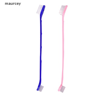 maurcey 2 piezas cepillo de dientes de doble extremo para perros, cepillo dental oral de 2 lados, ayuda a reducir la placa mx
