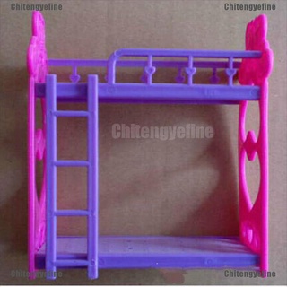 Ctyf Fashion 1 juego de 1/6 camas para casa de muñecas con escalera muebles de dormitorio nuevo 1 Set 1/6 Do Fine (1)