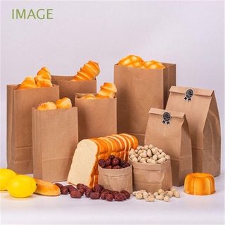 image 10pcs vintage bolsa de envoltura suministros pan alimentos kraft bolsas de papel tratar buffet fiesta de boda favor paquete de hornear regalo
