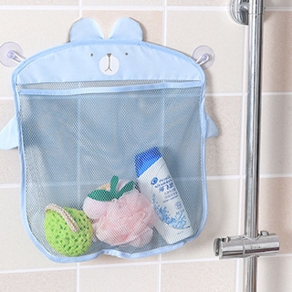 Diseño de ventosas de dibujos animados de baño bolsas de malla impermeable bebé niños bolsa de almacenamiento