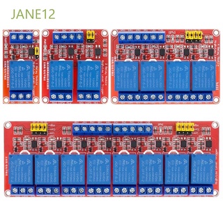 JANE12 1 2 4 8 vías Módulo de relé de estado sólido 1/2/4/8 canales Extender tablero Módulo de relé Para Arduino Disparador de nivel bajo con optoacoplador Electrónico Escudo de tablero 5V 12V Módulos