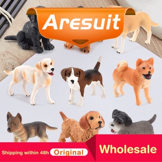 Aresuit perro modelo sin olor sólido PVC realista perro figura para el hogar