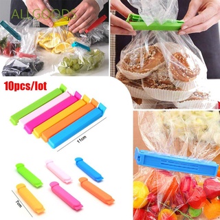 Allgoods Creative Clamp plástico almacenamiento de alimentos Clips de sellado portátil 10 unids/lote cocina Snack Bag sellador hogar