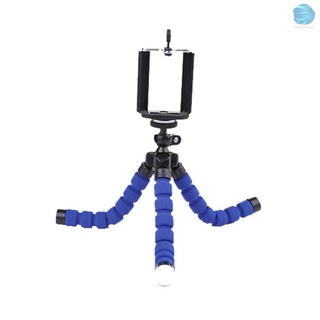 [COM] Mini Flexible Sponge Octopus Tripod for Mobile Phone Smartphone Camera Accessory Blue