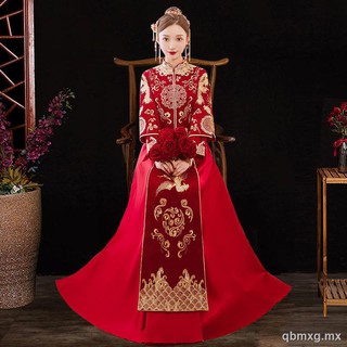 ㍿✴Xiuhefu bride 2021 nuevo vestido de novia chino vestido de novia