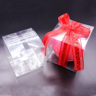 JANEGOOD Transparente Cajas de bombones De plástico Chocolate Bolsa de regalo de la Plaza Los favores de la boda Fiesta Presente de bolsillo Inicio Decoracion Bolsa de galletas (8)