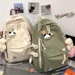 Schoolbag mujer ins viento versión coreana de Harajuku ulzzang mochila estudiantes universitarios simple junior high school bag