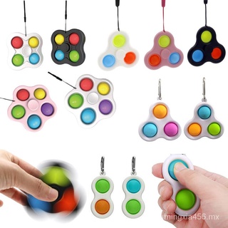【 hot sale 】Dedo Spinner Fidget burbuja juguetes Popit Figet alivio del estrés para niños adultos temprano educativo Simple Dimple Pop It