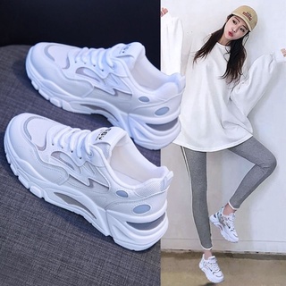 Shoes Women's Ing Tide 2021 New White Shoes Spring and Autumn Mesh Breathable Student Casual Sports Net Shoes All-match