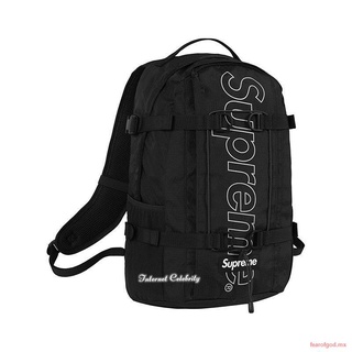 Supreme 45th 18fw mochila 3M reflectante logo mochila bolsa de viaje estudiante bolsa de la escuela (1)