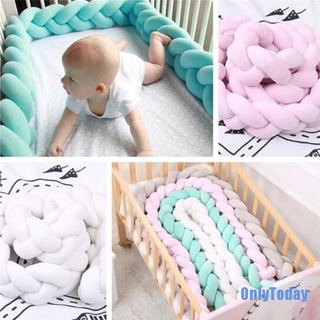 [OnlyToday] almohada de nudo suave para bebé, 1 m, 2 m, trenzado, parachoques decorativo