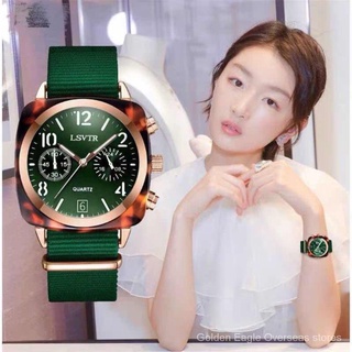 Auténtico Nuevo LSVTR Reloj de las mujeres Celebridad de Internet Par ver Estilo coreano Temperamento Impermeable De la lona Reloj de cuarzo