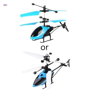 DAI Mini RC Drone helicóptero volador aviones suspensión inducción LED luz Control remoto recargable juguetes operados a mano