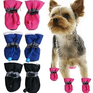 caliente invierno mascota perro botas zapatos de cachorro protector antideslizante ropa para gatos/perros