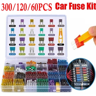 [hedeskyMX] 300/120/60Pcs camión cuchilla coche fusible Kit el seguro de fusibles inserte accesorios de automóvil (7)