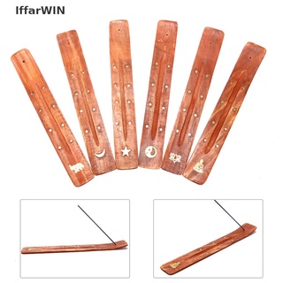 [IffarWIN] 1PC Elegant Natural Plain Wooden Incense Burner Stick Ash Catcher Holder Incense .