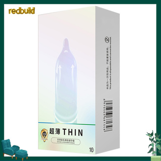 Redbuild 10 piezas de preservativos ultrafinos lubricación anticoncepción para adultos