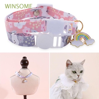 WINSOME collares ajustables para gatos/cachorro arcoíris/Collar de perro/suministros para mascotas/hebilla de escape/accesorios para gatos/Collar