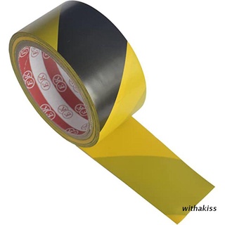 withakiss - adhesivo adhesivo de alta resistencia, color negro, amarillo, seguridad, advertencia, suelo, para distanciamiento social, 4,5 cm x 16 m