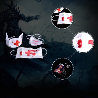 es halloween maid traje conjunto de ojos parche sombrero sangre máscara fiesta accesorios headwear