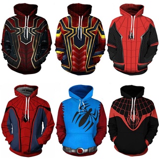 Los vengadores Spiderman Spider-Man sudadera con capucha suéter sudaderas con capucha Chamarra sudaderas Anime superhéroe Cosplay