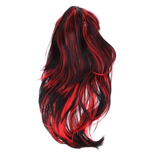 [[2]] unicornio cosplay rojo negro color mezclado pelucas sintéticas rizadas pelucas de fiesta pelucas de fiesta