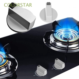 COLORSTAR 4 unids/6pcs estufa de Gas perilla de plata interruptor de horno estufas olla pomo Control Universal utensilios de cocina piezas de 6 mm reemplazo de bloqueo de Control de superficie rotativa