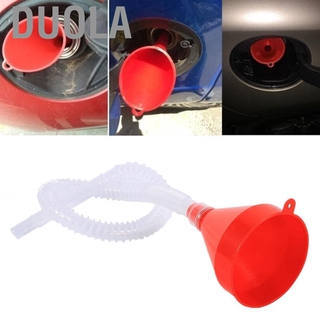 Duola Red Filling Funnel Plastic Oil Durable Compact for Water Gas Liquid