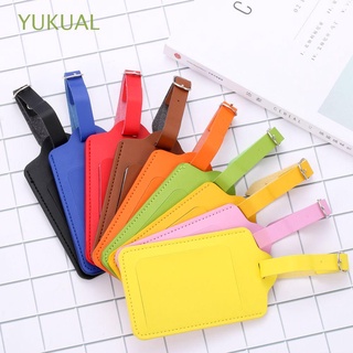 YUKUAL Portable Suitcase Label Travel Supplies ID Address Tags Luggage Tag Bag Accessories Leather Personality Handbag Pendant Baggage Claim/Multicolor
