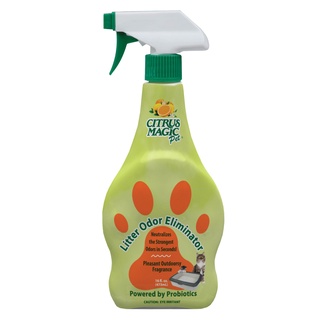 Eliminador de olores,Citrus Magic Pet fresco al aire libre, 453 gramos líquidos, aromatizante para arenero para gato (1)