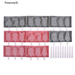 [freev] molde de silicona para helados, moldes de paletas, moldes congelados con paletas, tapa mx11