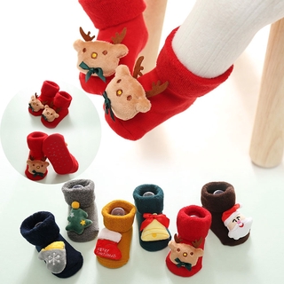 Calcetines De navidad Para recién nacidos/calcetines antideslizantes De navidad Para niños De 0-18 Meses