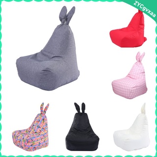 6 estilos disponibles, en forma de conejo niños puf cubierta con respaldo de animales de peluche bolsa de almacenamiento
