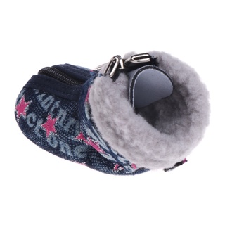 rojo mascota zapatos perros cachorro botas denim caliente nieve invierno encantador antideslizante cremallera casual (8)