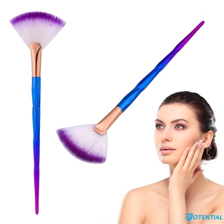 Brocha De maquillaje/Base en forma De abanico Para Contorno Facial en polvo Para mujer/herramientas De maquillaje