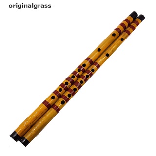 originalgrass tradicional larga flauta de bambú clarinete estudiante instrumento musical 7 agujeros 42,5 cm mx