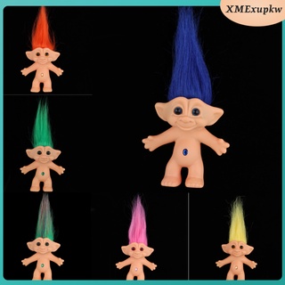[XMEXUPKW] casa de muñecas miniatura Retro Troll muñeca duendes Vintage Lucky Troll muñeca desnuda Leprechauns muñeca pequeños chicos Mini acción
