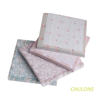 GHULONS 80 Sheets/Pad Flower Animal Series Paper Sticker Memo Pads Sticky Notes Notepad