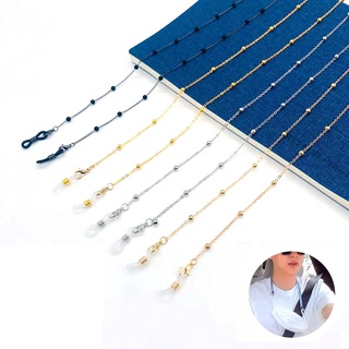 Korean fashion mask lanyard retro hanging neck rope glasses lanyard anti-lost metal clip bead chain mask chain lanyard