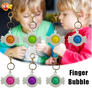 5pcs Mini Push Pops Bubble Sensory Toy Stress Relief Carry Hand Toys Keychain Toy Stress Relief Push Bubble for Kid