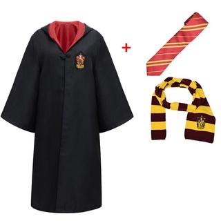 Disfraz de Halloween Harry Potter Escuela de hechicería y hechicería para niños Capa para niños Traje de cosplay para adultos con bufanda Ropa para cosplay Capa (2)