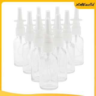 [XMEACLLD] 10 botellas vacías de vidrio recargable Nasal Spray fina bomba de niebla viales 30 ml traje para maquillaje agua Perfumes aceites esenciales