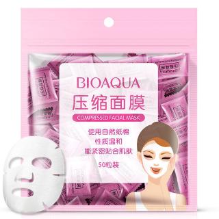 Bioaqua mascarilla Facial Hidratante Comprimida ultradelgada De algodón hoja Facial Diy Papel Para el cuidado De la piel Facial
